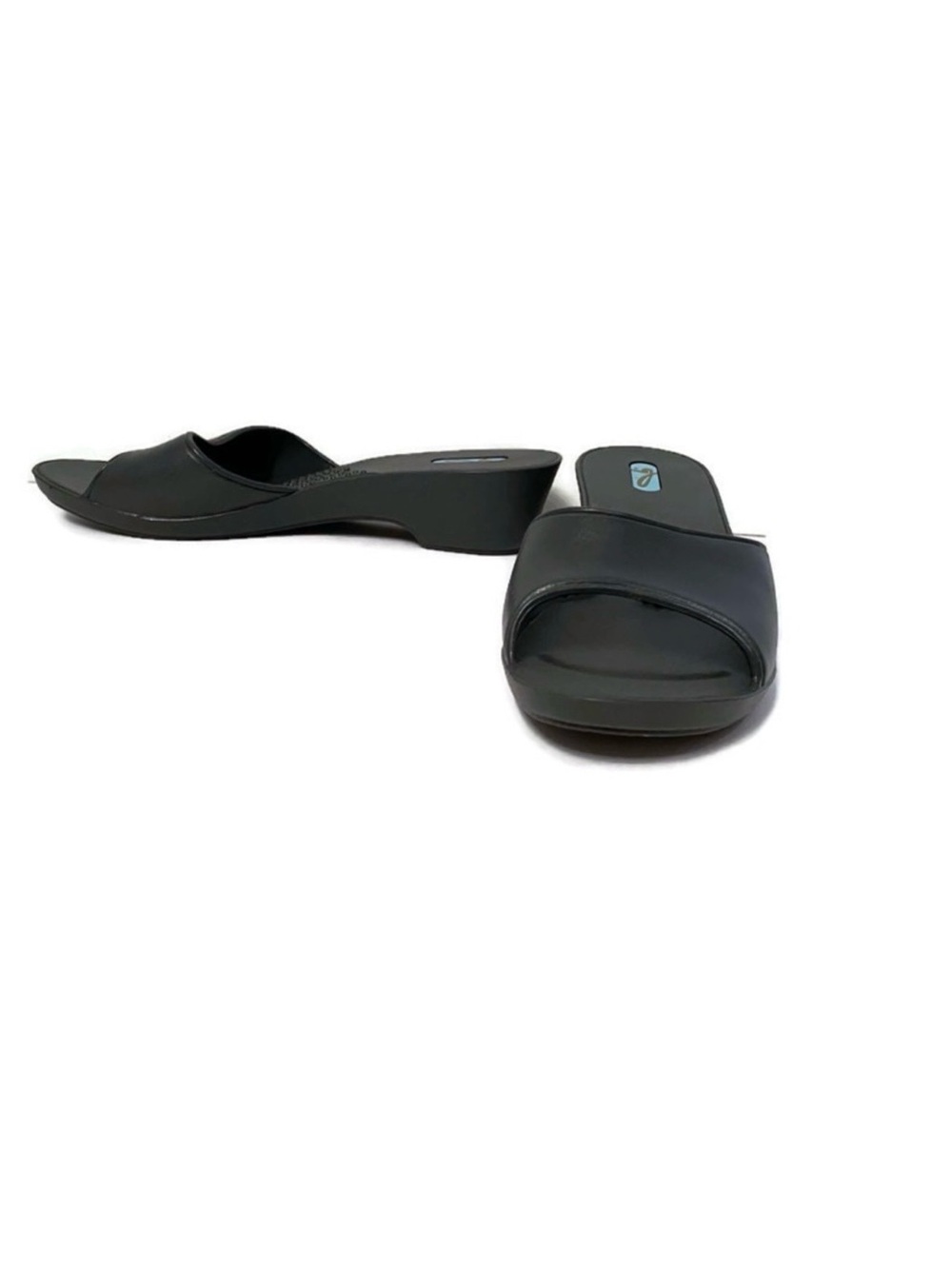 OKA B OKABASHI NEW SHOES SLIDES PEWTER GRAY SILVER Size ML 8.5-9.5 NWOT